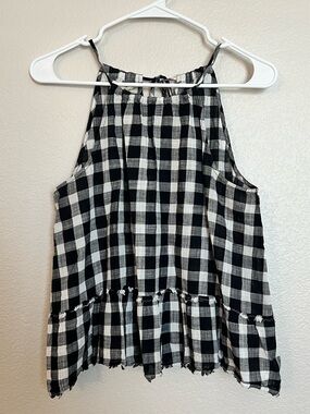 Cloth & Stone (Anthropologie) Gingham Halter Camisole Women’s Size Petite Small